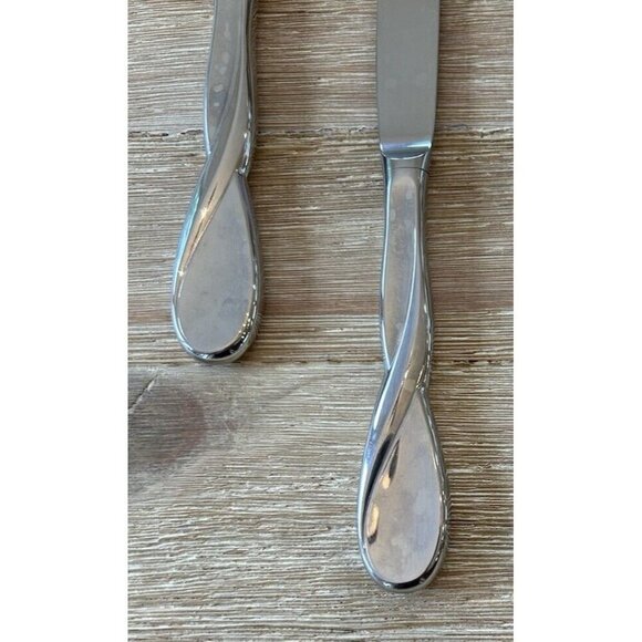 Heirloom by Oneida AQUARIUS GLOSSY Dinner Knives Set of 4 China Stainless 9 7/8" - Picture 2 of 2